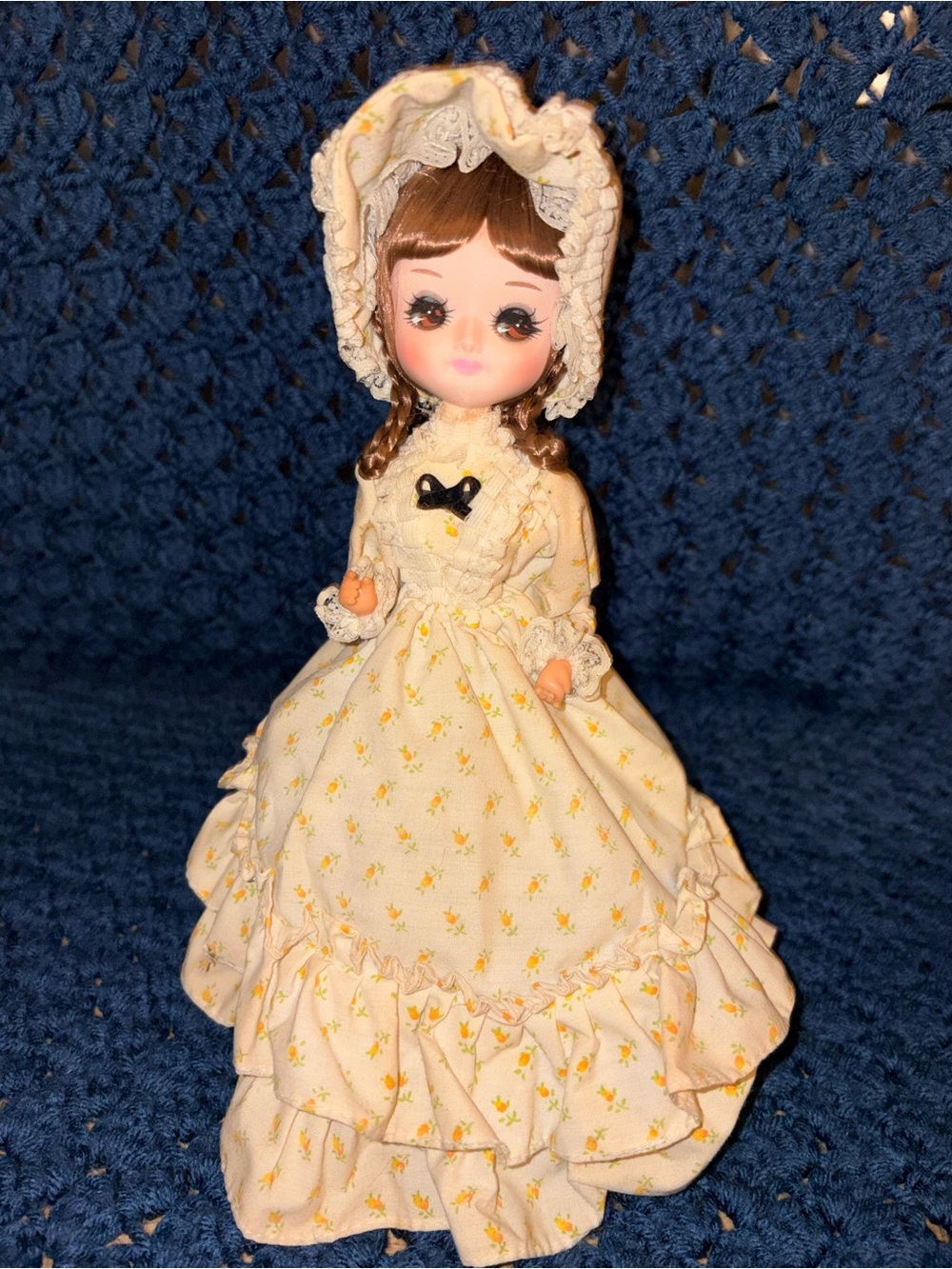 Vintage Yellow Floral Bradley Doll Southern Belle